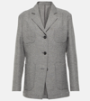 Totême Toteme Womens Grey Melange Single-breasted Jersey Wool And Recycled Polyamide-blend Blazer In Grey