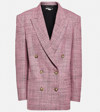 Stella Mccartney + Net Sustain Double-breasted Wool-tweed Blazer In Pink