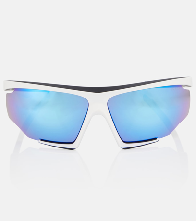 Prada Linea Rossa Mask Sunglasses In White