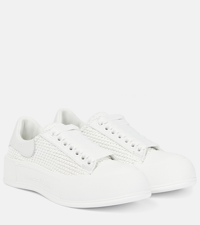 Alexander Mcqueen Deck Plimsoll Sneakers In White