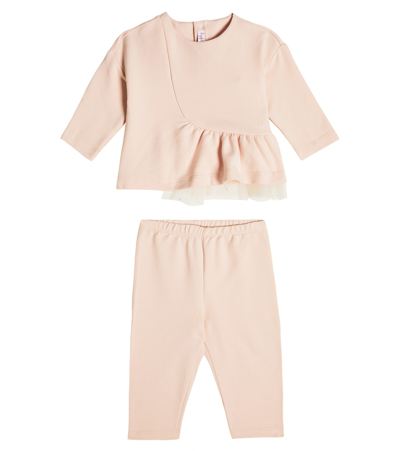 Il Gufo Baby Set Aus Sweatshirt Und Jogginghose In Pink