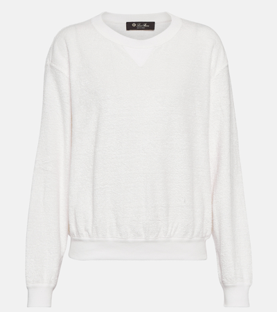 Loro Piana Cotton And Linen Sweater In White