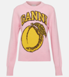 GANNI INTARSIA WOOL-BLEND SWEATER