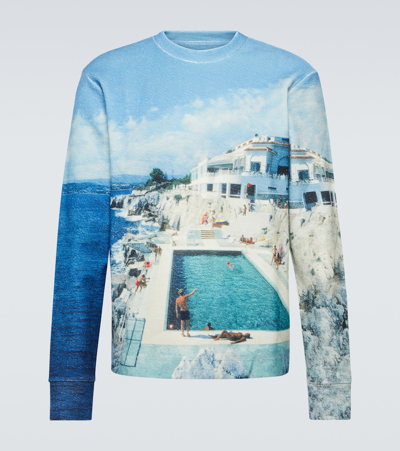 Orlebar Brown Mens Roc Pool Ii Codey Photographic-print Long-sleeve Cotton-jersey Sweatshirt