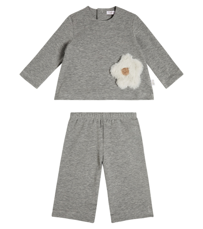 Il Gufo Baby Set Aus Sweatshirt Und Jogginghose In Grey
