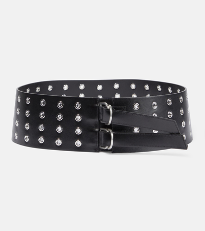 Blumarine Leather Belt In Black