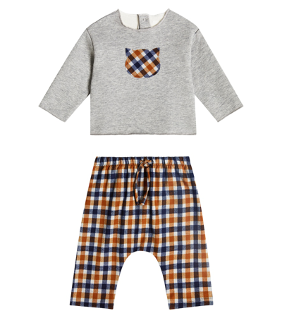 Il Gufo Baby Set Aus Top Und Hose Aus Baumwolle In Multicoloured