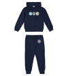 Moschino Printed Cotton Jersey Tracksuit In Blue
