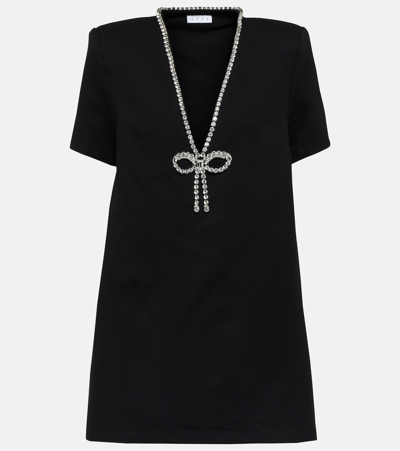 AREA CRYSTAL BOW JERSEY T-SHIRT DRESS