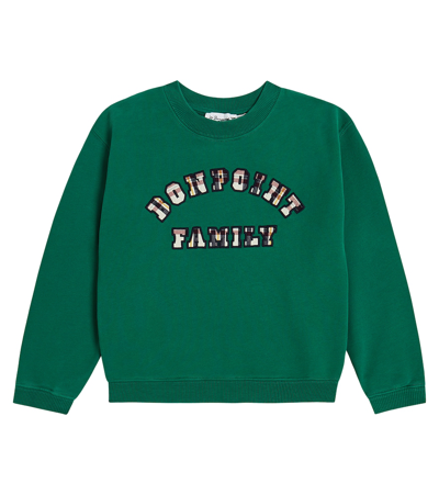 Bonpoint Kids' Boys Green Cotton Family Logo Sweatshirt