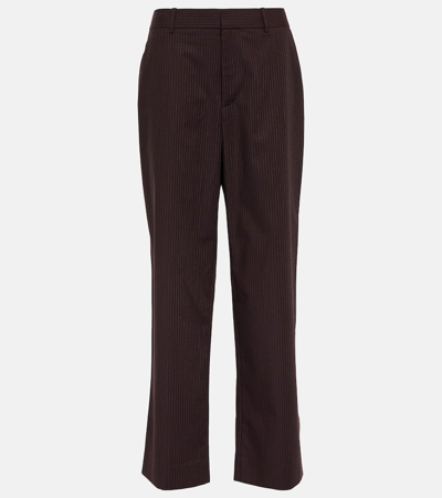 Sir Guillaume Pinstripe Pants In Brown