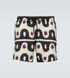 Commas Printed Swim Trunks In Black