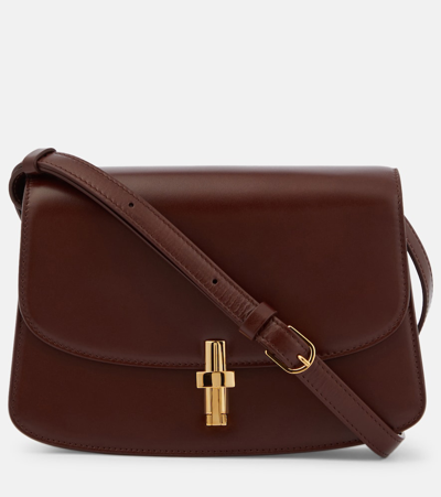 The Row Sofia Mini Leather Shoulder Bag In Wood Brown Lg