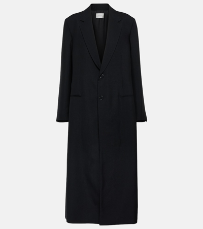 The Row Cheval Single-breasted Wool-mohair Coat In Black