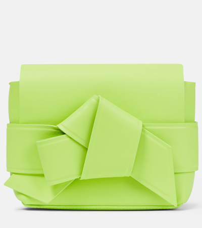 Acne Studios Musubi Leather Shoulder Bag In Green