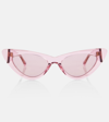 Attico X Linda Farrow Dora Sunglasses In Pink