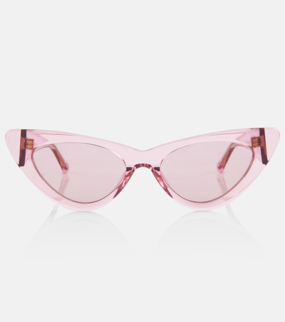 Attico X Linda Farrow Dora Sunglasses In Pink