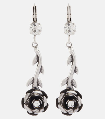 Blumarine Rose Earrings In Silver