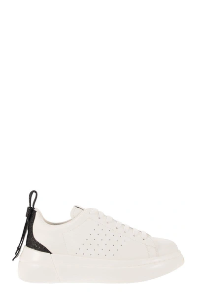 Red Valentino Sneaker With Glitter In White/black