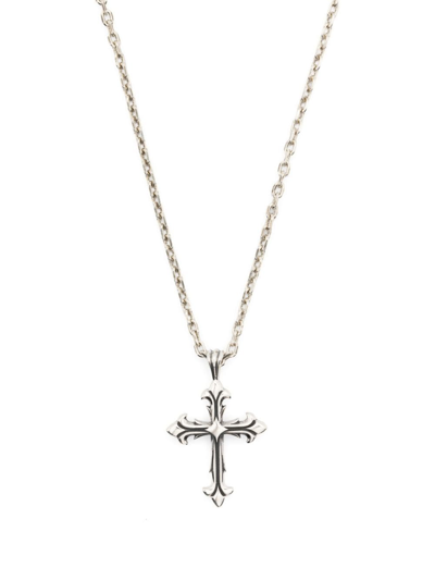 Emanuele Bicocchi Cross Pendant Necklace In Silver