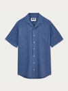 LOVE BRAND & CO. MEN'S DEEP BLUE ARAWAK LINEN SHIRT,8161283016