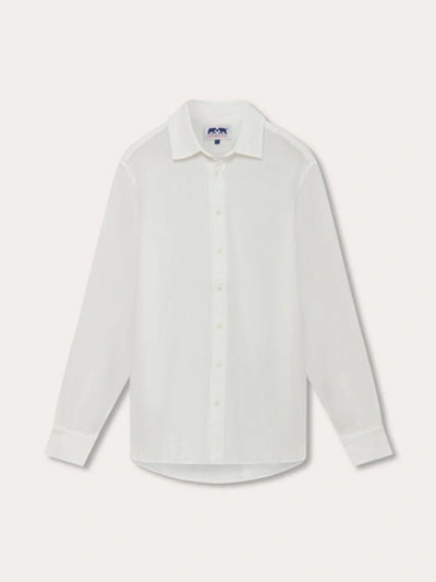 Love Brand & Co. Men's White Galliot Cotton Waffle Shirt