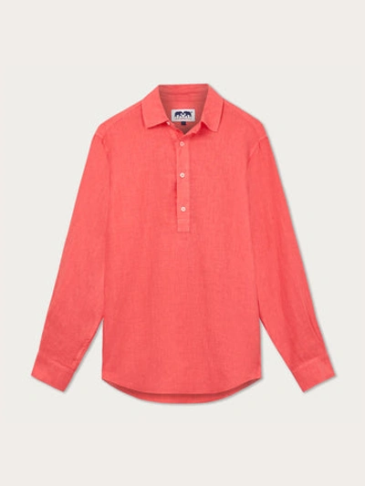 Love Brand & Co. Men's Coral Rose Hoffman Linen Shirt