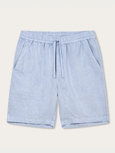 Love Brand & Co. Men's Sky Blue Joulter Linen Shorts