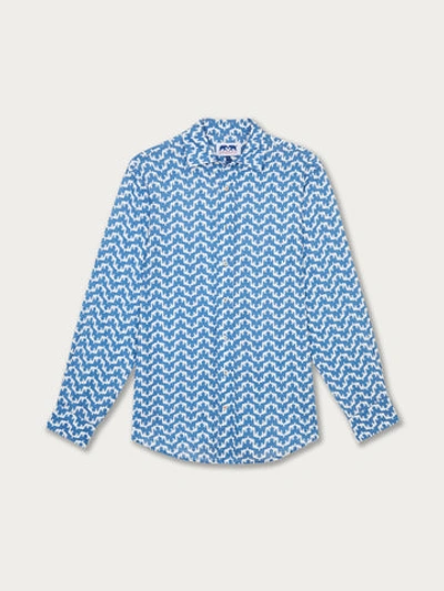 Love Brand & Co. Men's Elephant Palace Blue Abaco Linen Shirt