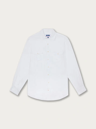 Love Brand & Co. Men's White Andros Hemp Shirt