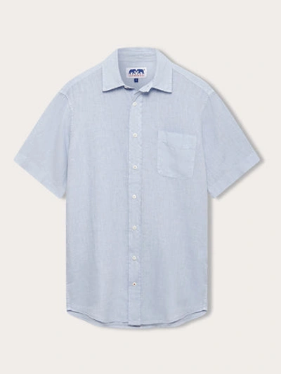 Love Brand & Co. Men's Sky Blue Manjack Linen Shirt