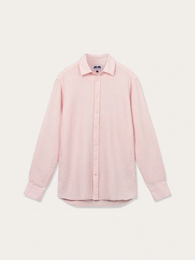 Love Brand & Co. Men's Pastel Pink Galliot Cotton Shirt