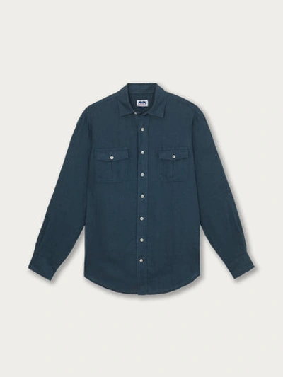 Love Brand & Co. Men's Midnight Blue Andros Hemp Shirt