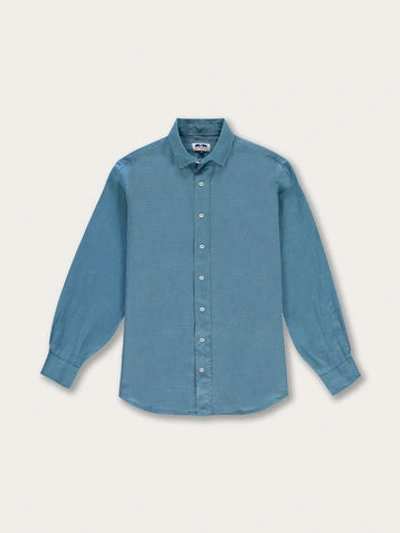 Love Brand & Co. Mens French Blue Abaco Linen Shirt