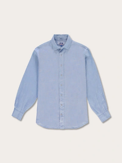 Love Brand & Co. Men's Sky Blue Abaco Linen Shirt