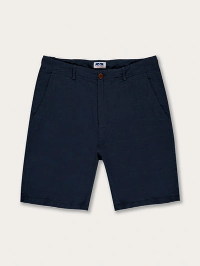 Love Brand & Co. Men's Navy Blue Burrow Linen Short