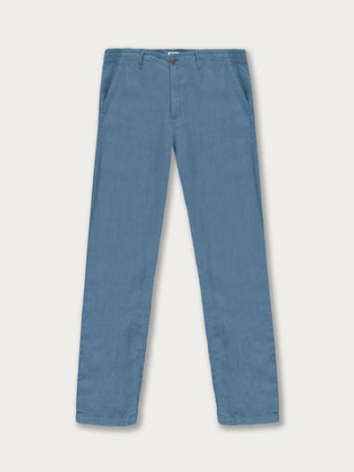 Love Brand & Co. Men's French Blue Randall Linen Trousers
