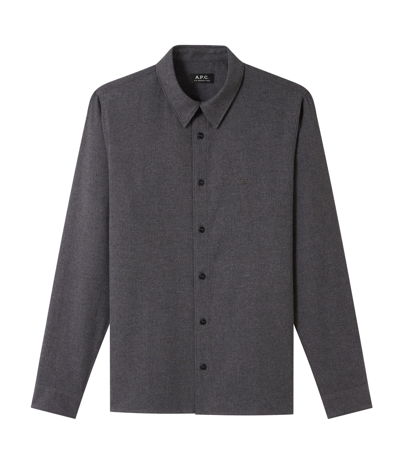 Apc Vincent Shirt In Pla - Heather Gray