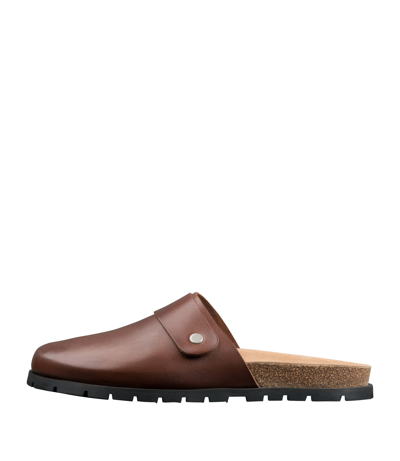 A.p.c. Brown Danny Mules In Cad - Nut Brown