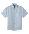 Apc Bellini Short-sleeved Linen Shirt In Iab - Pale Blue