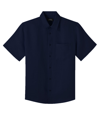 Apc Bellini Short-sleeved Linen Shirt In Iaj - Navy Blue