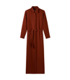 Apc Gwyneth Dress In Eaf - Brick Red