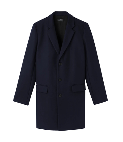 Apc Visconti Coat In Iah - Dark Blue