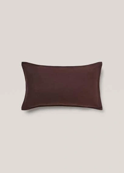 Mango Home 100% Linen Plain Cushion Case 30x50cm Brown
