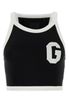GIVENCHY GIVENCHY LOGO PATCH RIBBED CROPPED TOP