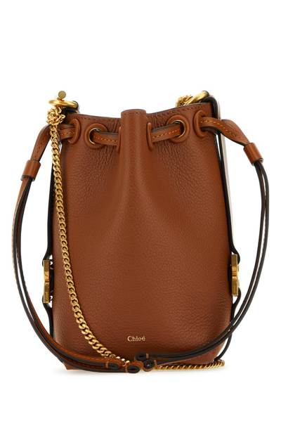 Chloé Marcie Micro Bucket Bag In Brown