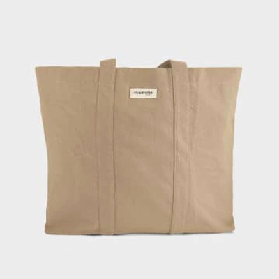 Rive Droite Marcel Sand Beige Recycled Cotton Canvas Giant Tote Bag In Neutrals