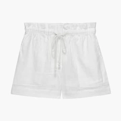 Rails Foster White Linen Shorts