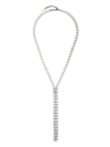 Forte Forte Crystal-embellished Lariat Necklace In Silver