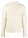 Jil Sander Chunky Knit Wool-mohair Blend Jumper In Neutrals